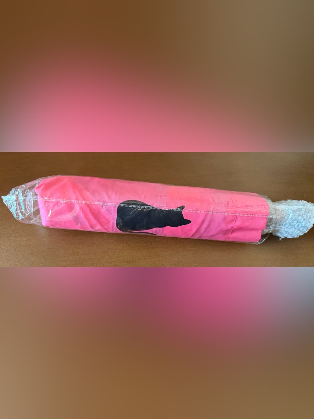 Multi-color Umbrella with Black Cat Silhouette- NEW!